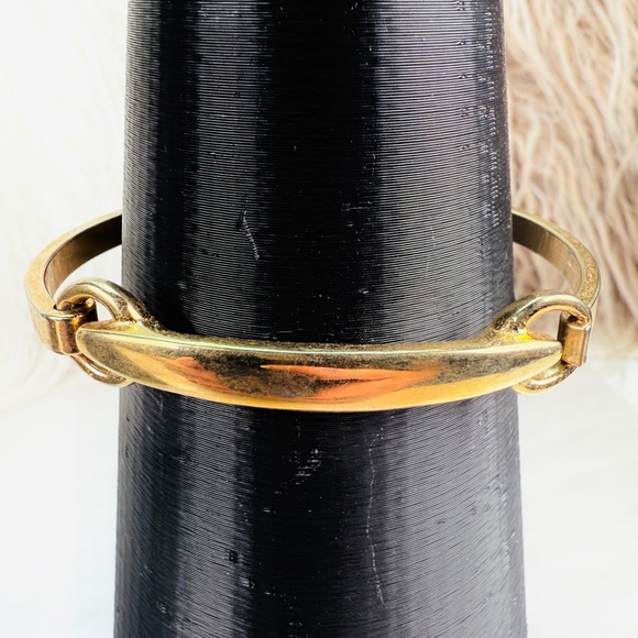 Aged goldtone, brasstone, minimalist bracelet